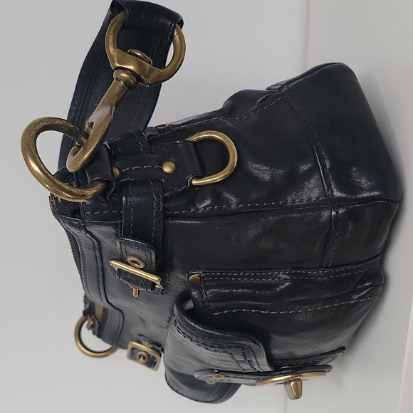 🖤💛 Vintage COACH Leather Shoulder Bag - Picture 6 of 10